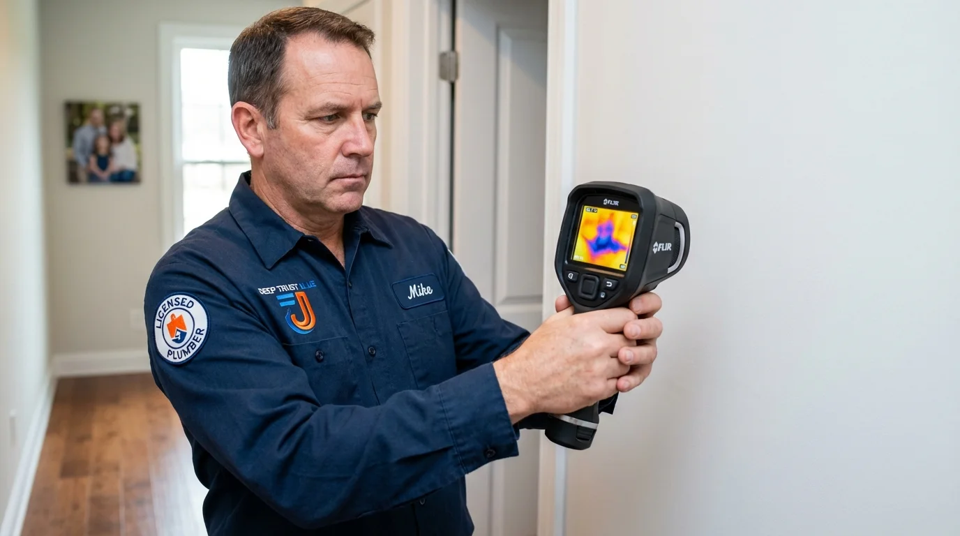 Thermal imaging leak detection by Johns Plumbing LLC in Kasson